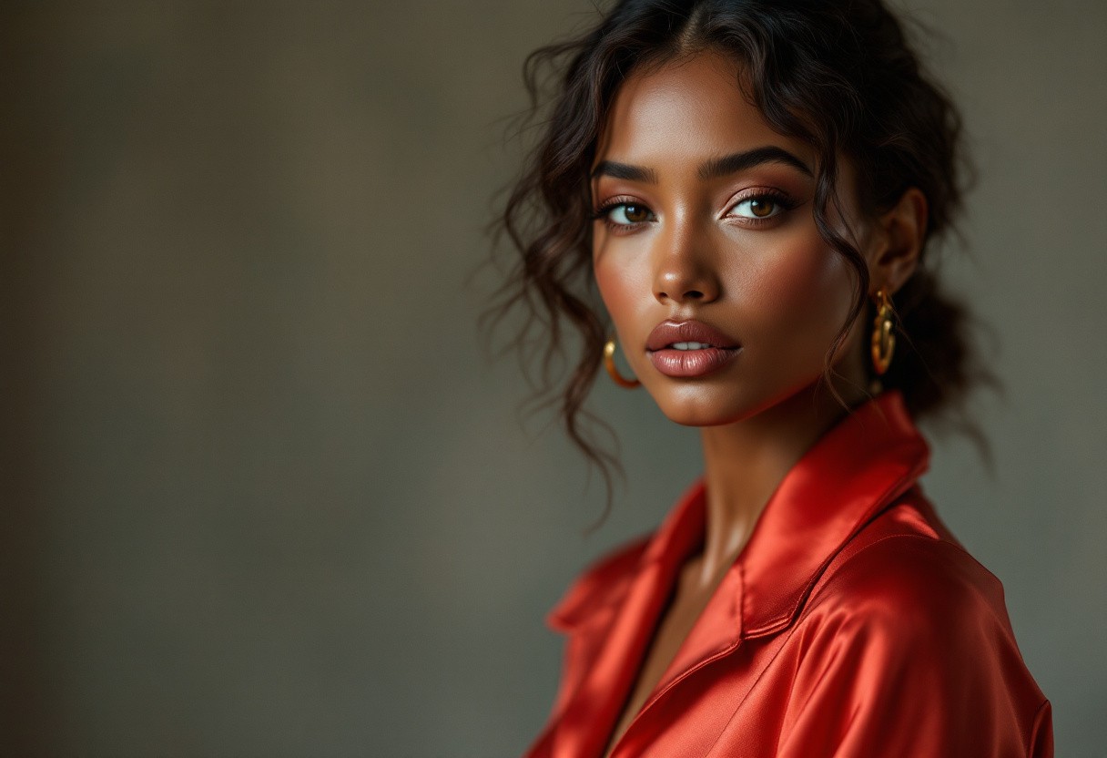 Satin rouge et peau sublimée : le duo mode qui illumine toutes les carnations