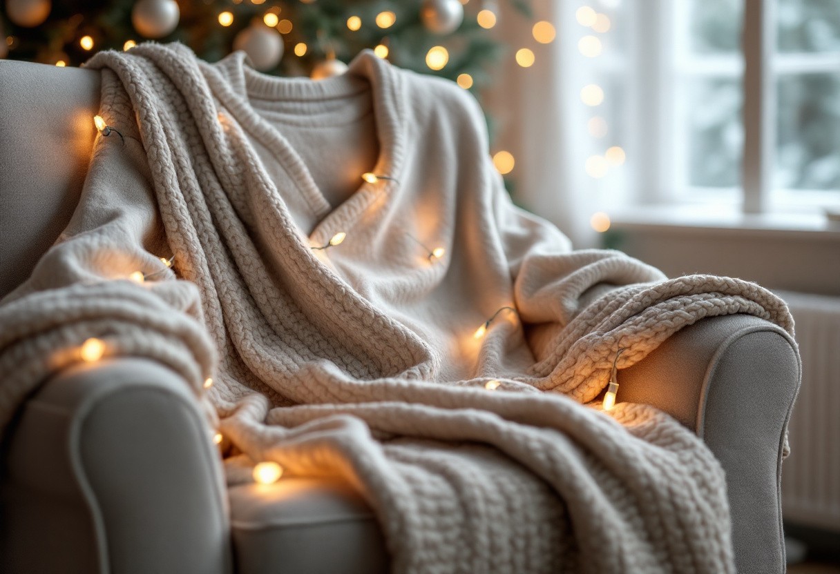 Pyjamas de noël et guirlandes féeriques : le duo parfait pour une ambiance cocooning