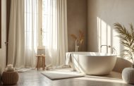 Créer une ambiance spa : aménagez une salle de bain détente avec un rideau aérien